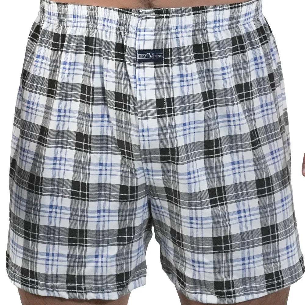 Men’s 100% Cotton Summer Pajama Shorts – Breathable, Casual Elastic Waist Home Shorts