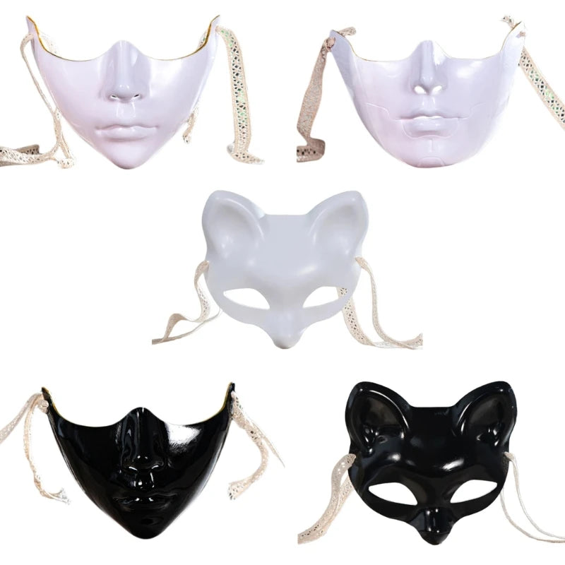 Mystique Masquerade Half-Face Mask – Unisex Costume for Cosplay & Halloween