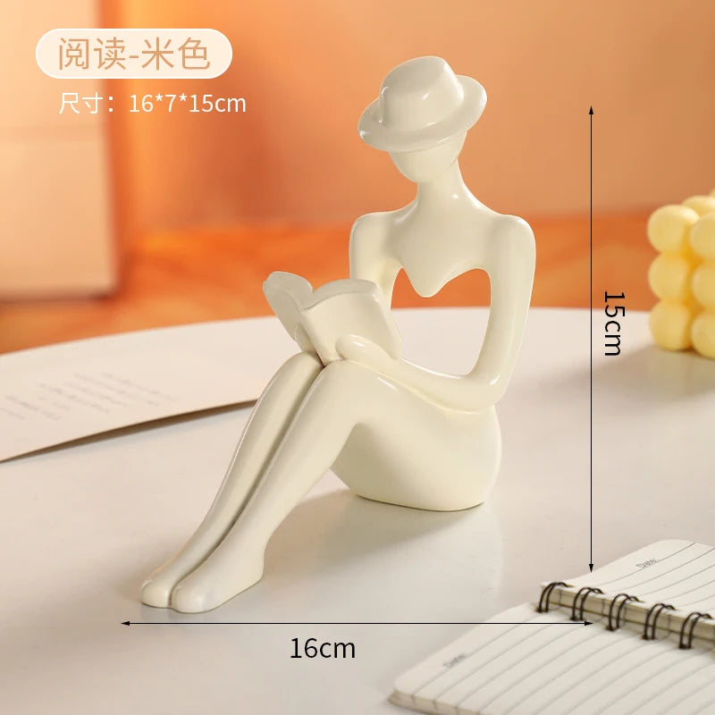 Nordic Abstract Couple Statue – Modern Art Figurine for Wine Cabinet, TV Stand & Home Décor