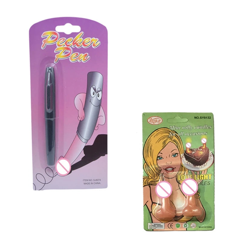 Mini Willy Penis / Breasts Candles for Birthday Cake All Occasions Cheeky Funny Hen Party Toys Dick Candle Funny Gift Joke Hen Night Party Birthday