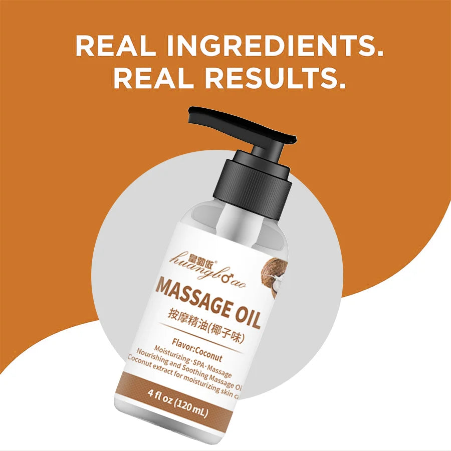 Coconut Massage Oil for Couples – Relaxing Full Body Massage Therapy Oil with Smooth-Gliding Formula, Perfect for Date Night & Valentine’s