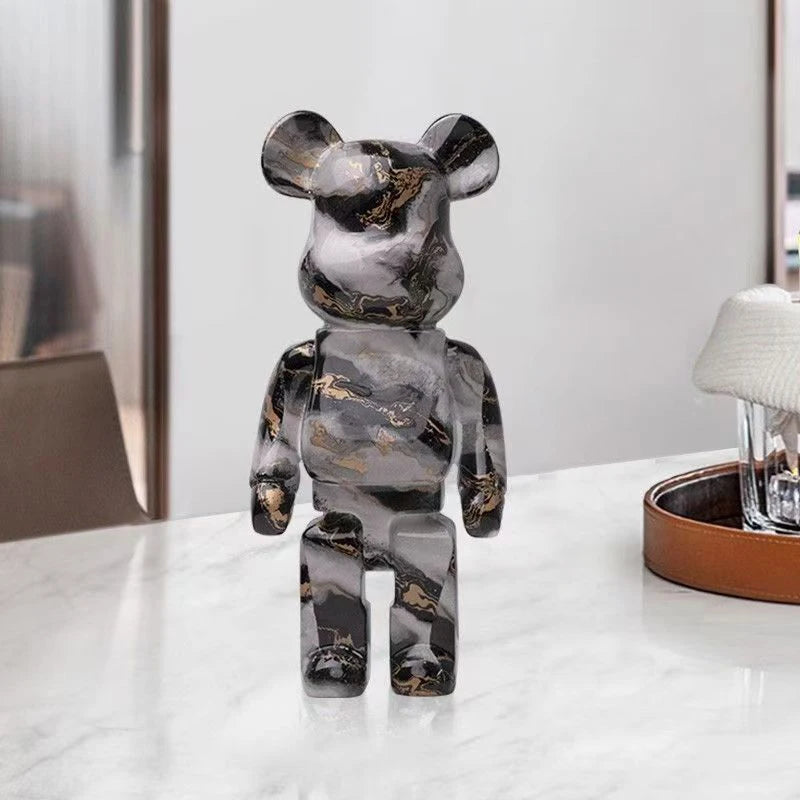 Graffiti Bear Figurine – Modern Abstract Animal Ornament & Money Jar | Home, Table & Room Decor