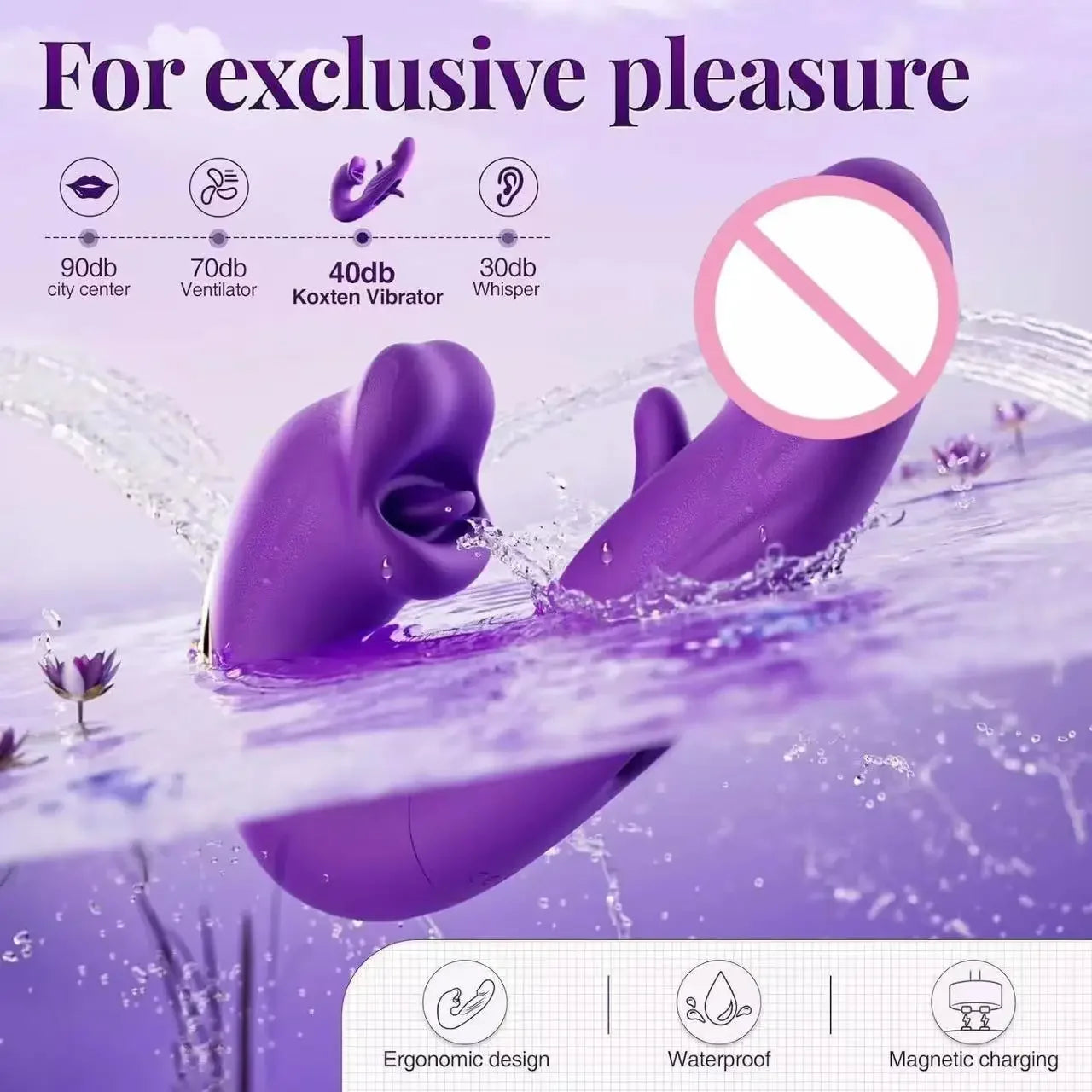 LuxeLick 5-in-1 Tongue Vibrator – Clit, Nipple, G-Spot & Anal Pleasure Toy