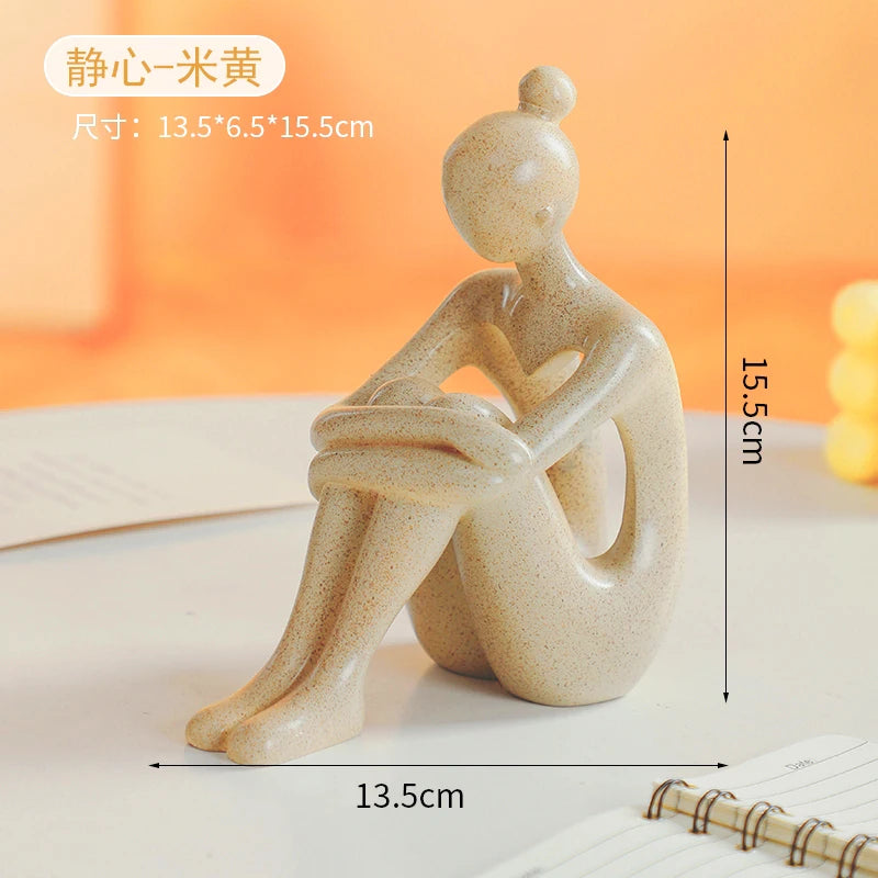 Nordic Abstract Couple Statue – Modern Art Figurine for Wine Cabinet, TV Stand & Home Décor