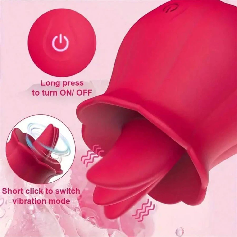 Powerful Swing Tongue Licking Vibrator – Clitoral, Nipple & Oral Simulation Massager for Women