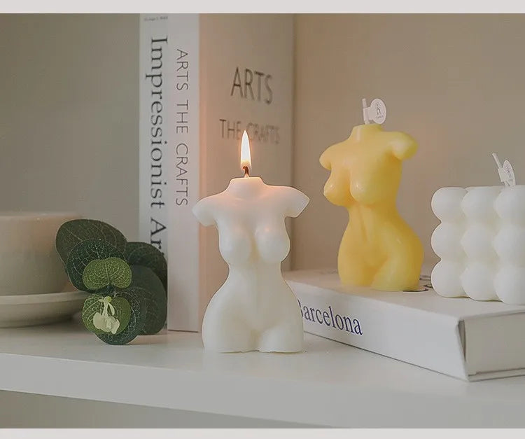 Busty Female Body Scented Candle – Artistic Decorative Candle for Home, Photography & Gifts