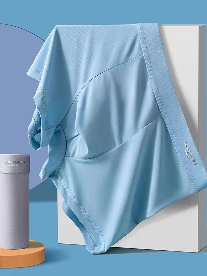 Stay Cool & Sexy – 4PCS Men’s Ice Silk Boxers