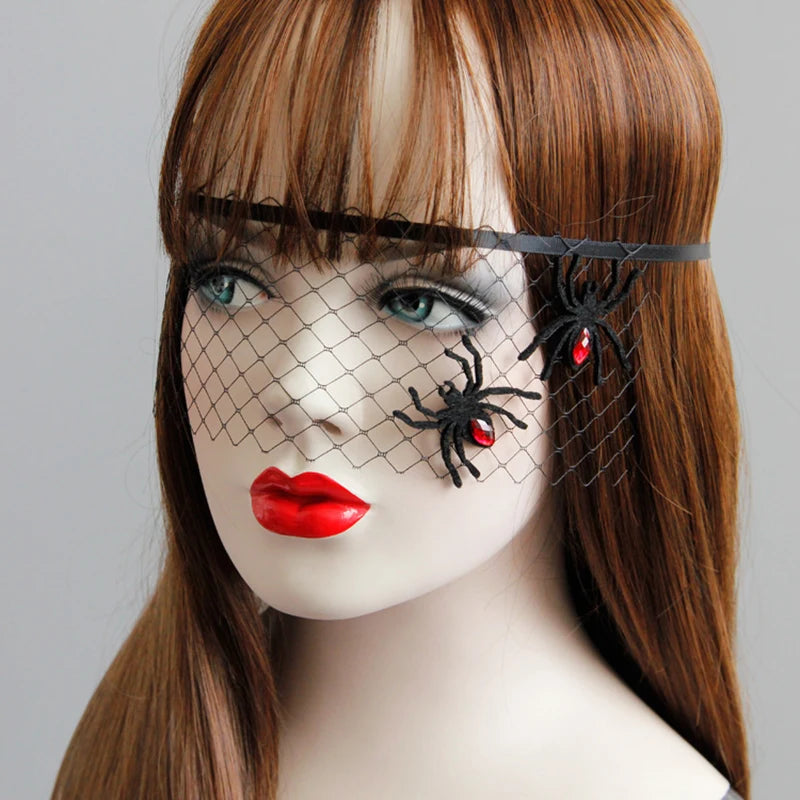 Elegant Rose Lace Face Mask – Gothic 1920s Gatsby-Inspired Masque