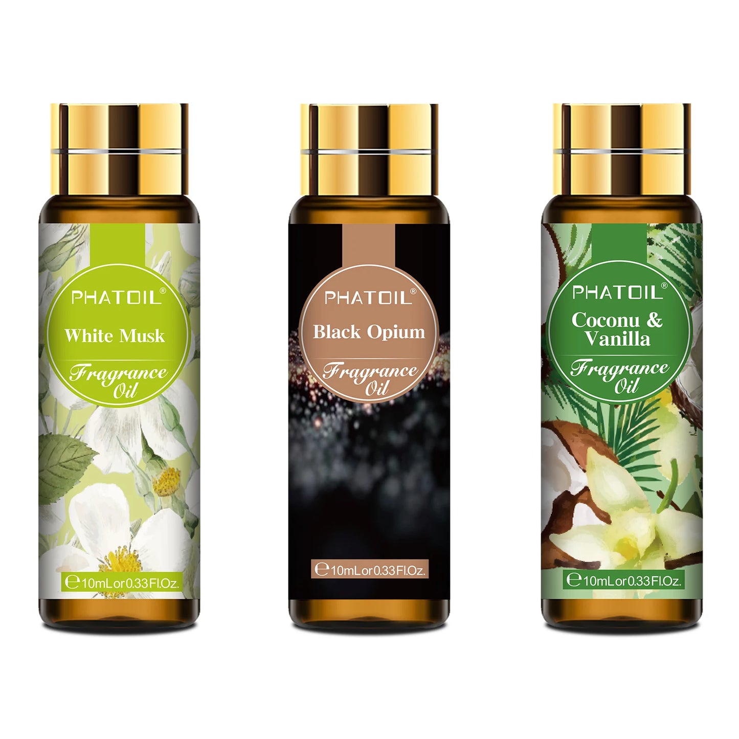 Coconut & Vanilla Fragrance Oil – Aromatherapy & Diffuser Scented Oils | White Musk, Bubble Gum, Baby Powder & More