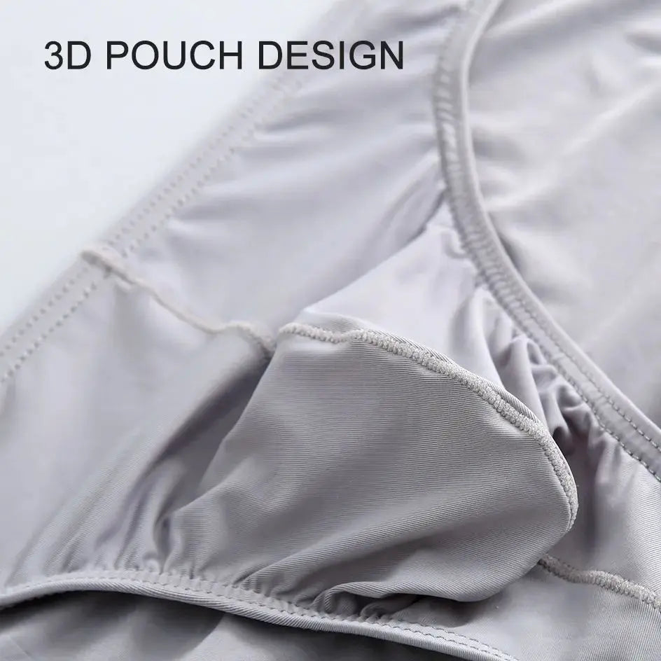 3-Piece Men’s Nylon Briefs – Bulge Pouch Underwear, Breathable & Sexy
