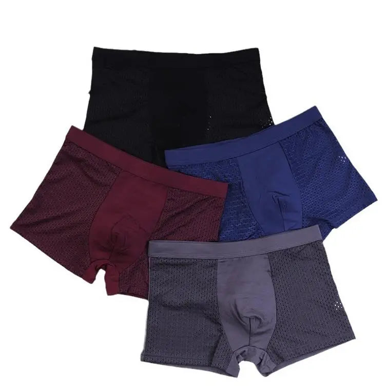 Slim Fit Comfort – Men’s Ice Silk Boxer Shorts 4 Pack