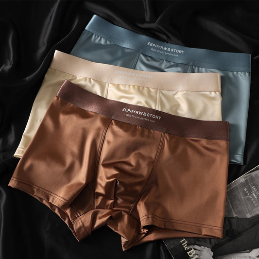 Smooth & Sexy – Luxury Ice Silk Boxer Shorts for Men