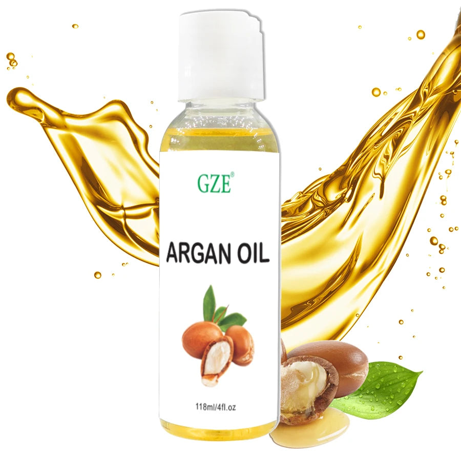Organic Moroccan Argan Oil – 100% Pure, Cold-Pressed Virgin Oil for Hair, Face, Body & Scalp | Premium Moisturizer for Dry & Damaged Skin