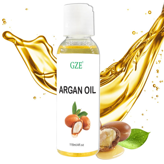 Organic Moroccan Argan Oil – 100% Pure, Cold-Pressed Virgin Oil for Hair, Face, Body & Scalp | Premium Moisturizer for Dry & Damaged Skin