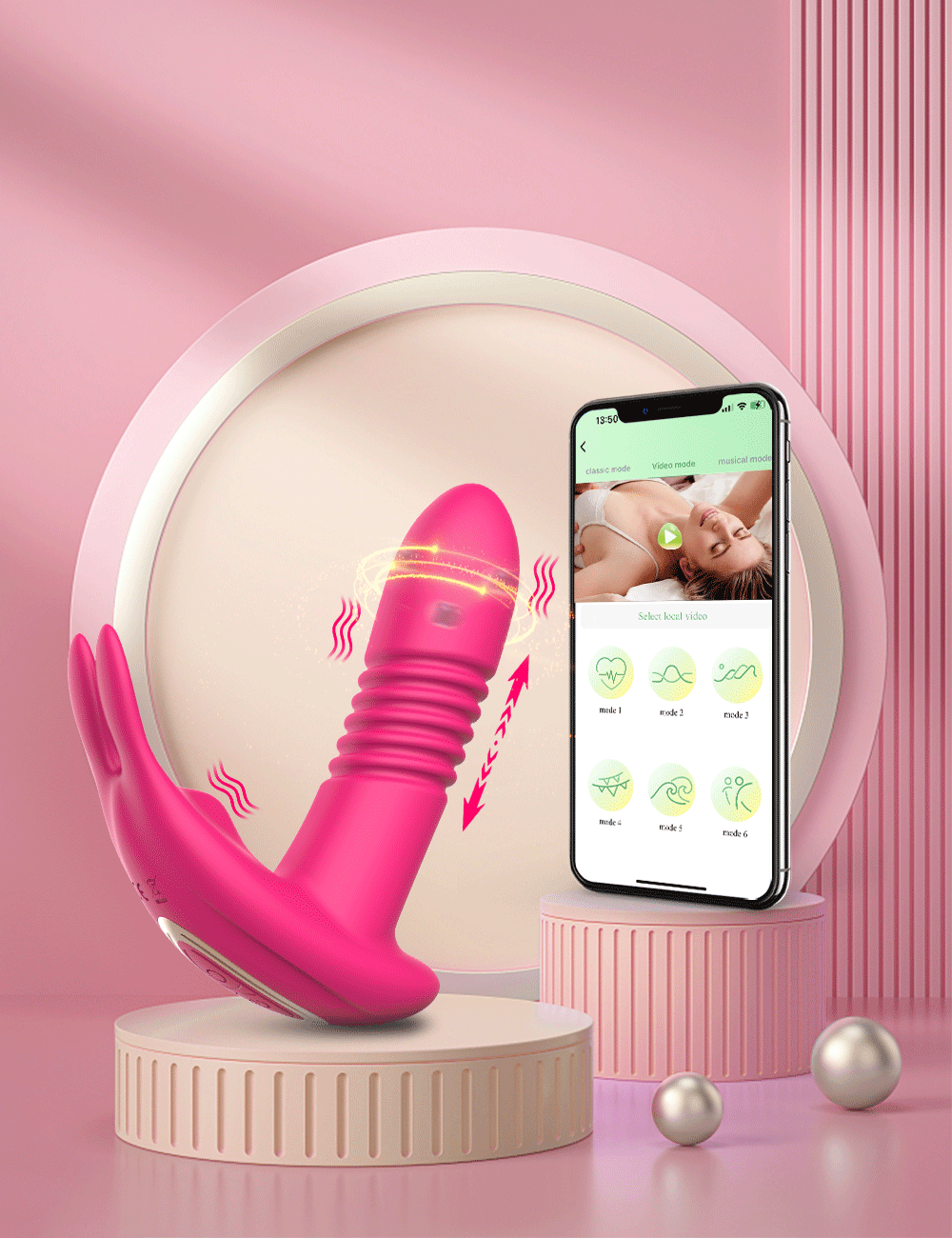 LushVibe – App-Controlled Wearable Vibrator for Clitoral & Vaginal Pleasure