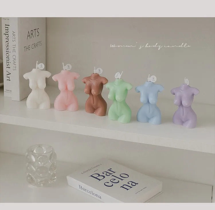 Busty Female Body Scented Candle – Artistic Decorative Candle for Home, Photography & Gifts