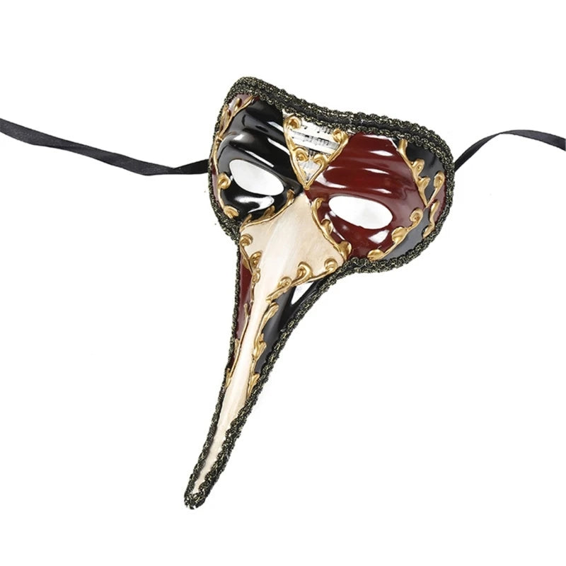 Long Nose Masquerade Eye mask – Half-Face Halloween, Roleplay Mask for Men & Women