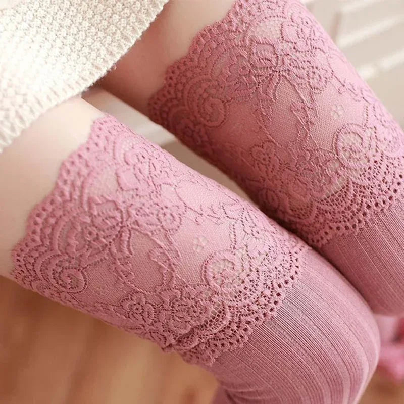 Seductive Lace-Up Thigh-Highs – Winter Warm & Stylish
