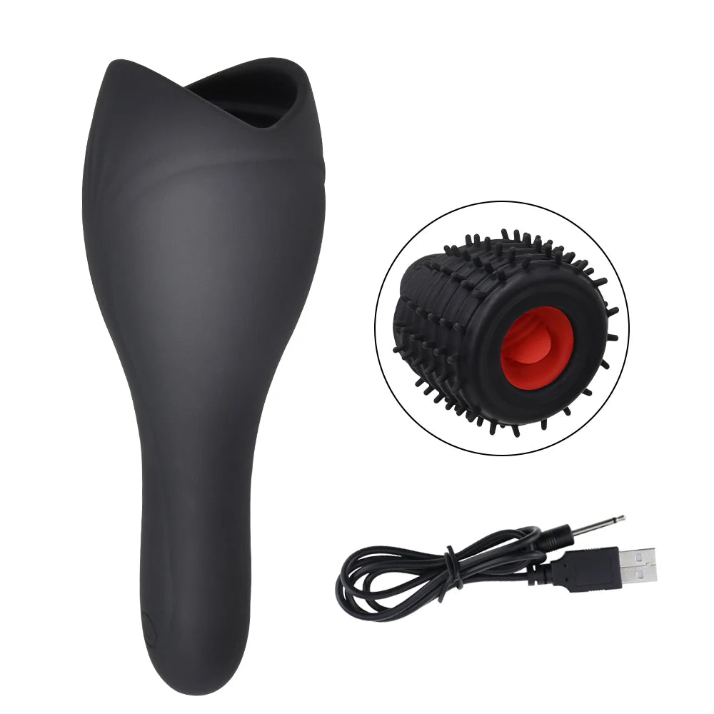 Automatic Tongue Licking Masturbator – Glans Stimulator & Stamina Training Toy for Men