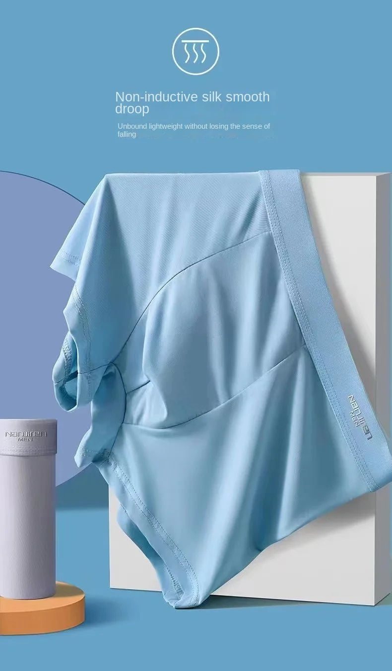 Stay Cool & Sexy – 4PCS Men’s Ice Silk Boxers