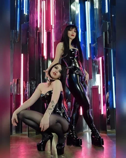 Shiny Black PVC Corset Top – Glossy PU Leather Bustier Body Shaper for Women, Showgirl Costume