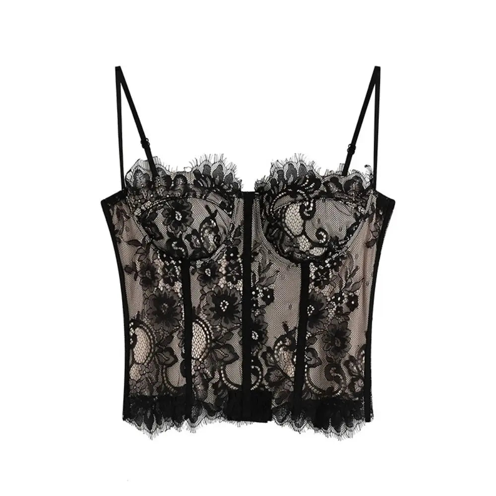 Spicy Girl Hollow Lace Camisole