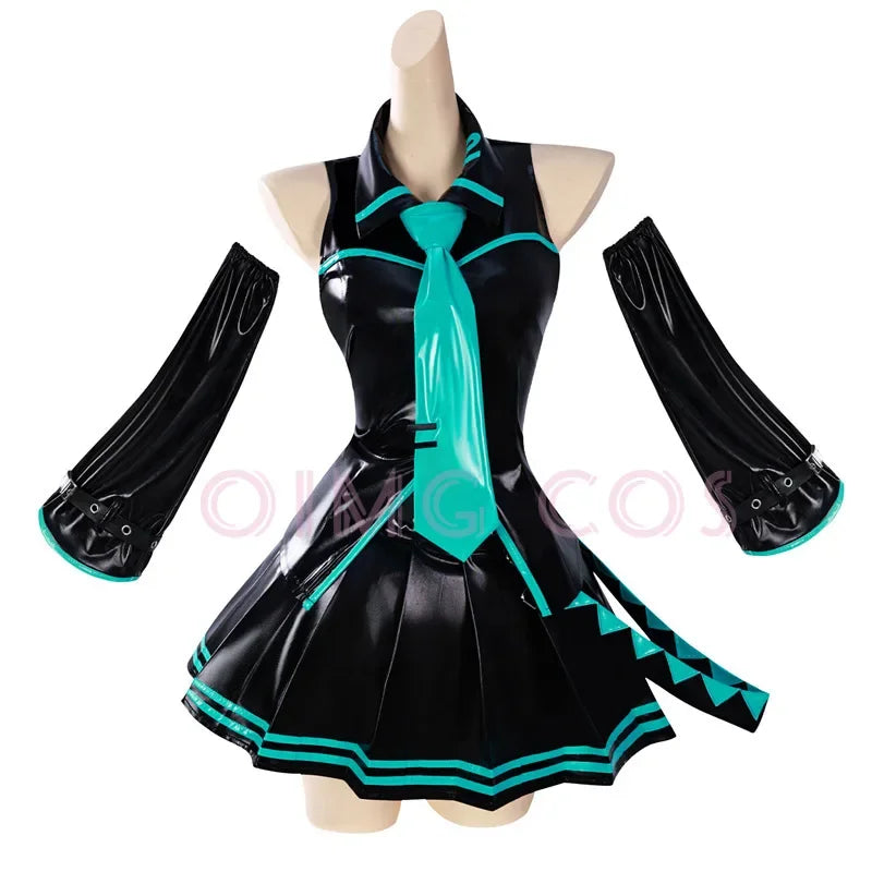 Miku Cosplay Maid Uniform Costumes Anime Role Play Gaming Halloween Party Costumes for Women Cheeky Lady