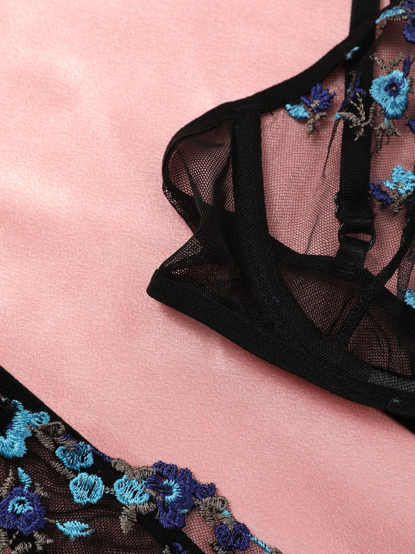 Intimate Temptation – Sexy Embroidered Lace Lingerie Costume Set