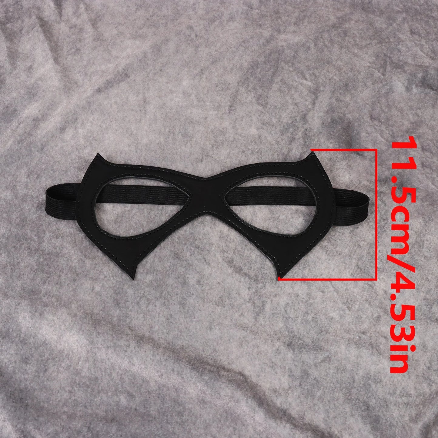 Black Gothic Punk Cat Eye Mask – Sexy PU Leather Masquerade & Cosplay Accessory