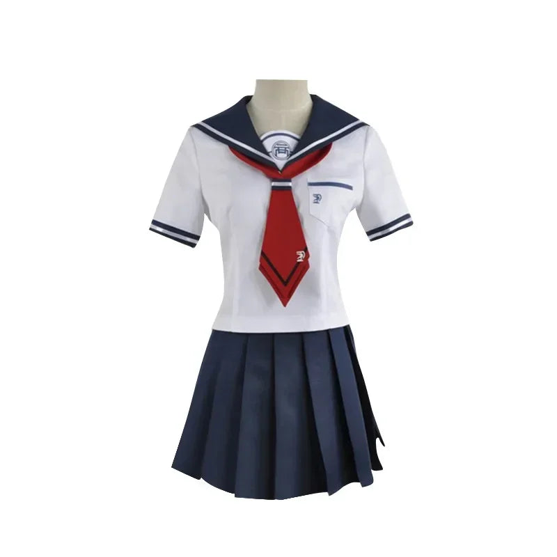 Danganronpa 3 Another Episode Cos Naegi Komaru Woman JK School Uniform Cosplay Costume Top+Skirt+Tie+Socks