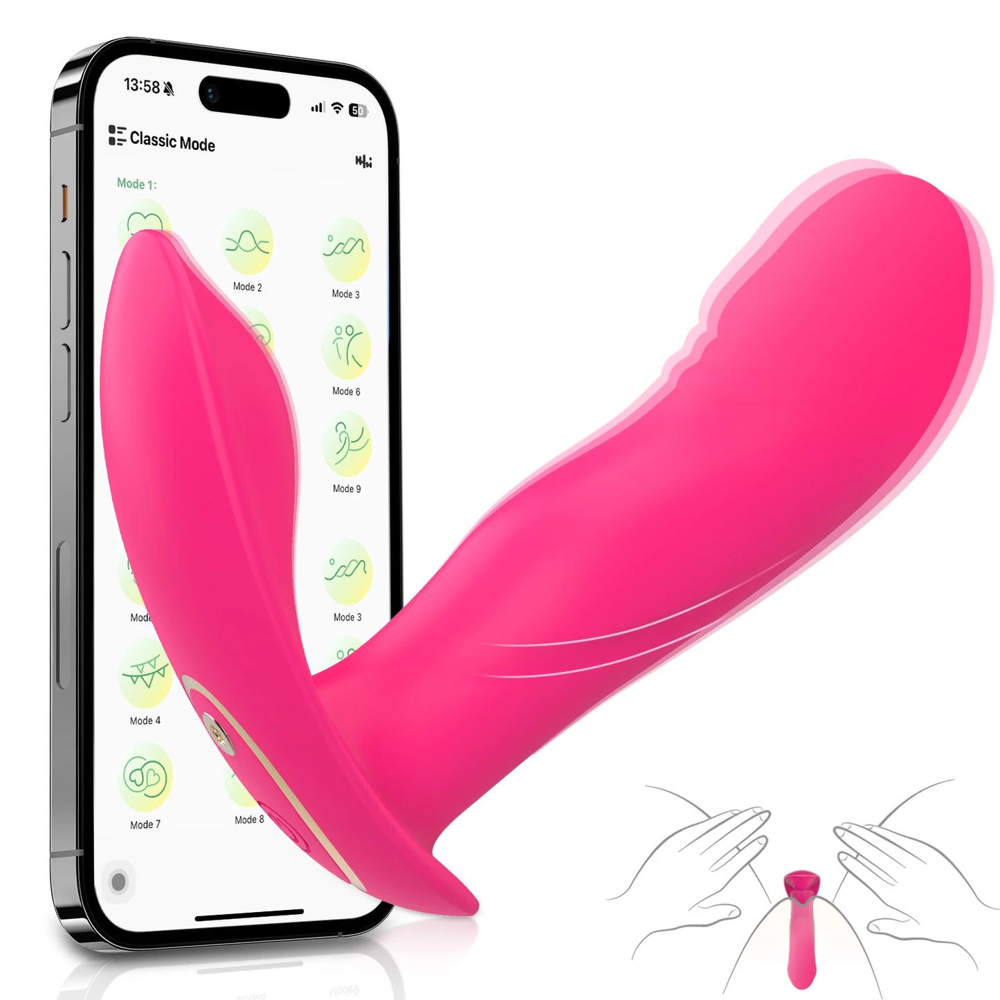 WhisperWear™ Outdoor Wearable Vibrator – Clitoral Stimulator & Vagina Dildo Massager