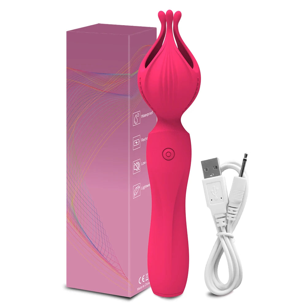 Velvet Pulse Magic Wand – Dual-Action G-Spot & Clitoral Vibrator