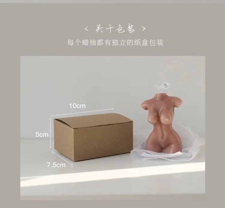 Busty Female Body Scented Candle – Artistic Decorative Candle for Home, Photography & Gifts