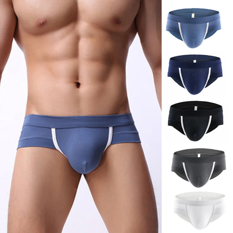 Men’s Low-Waist Briefs – Sexy U-Pouch Seamless Quick-Dry Underwear