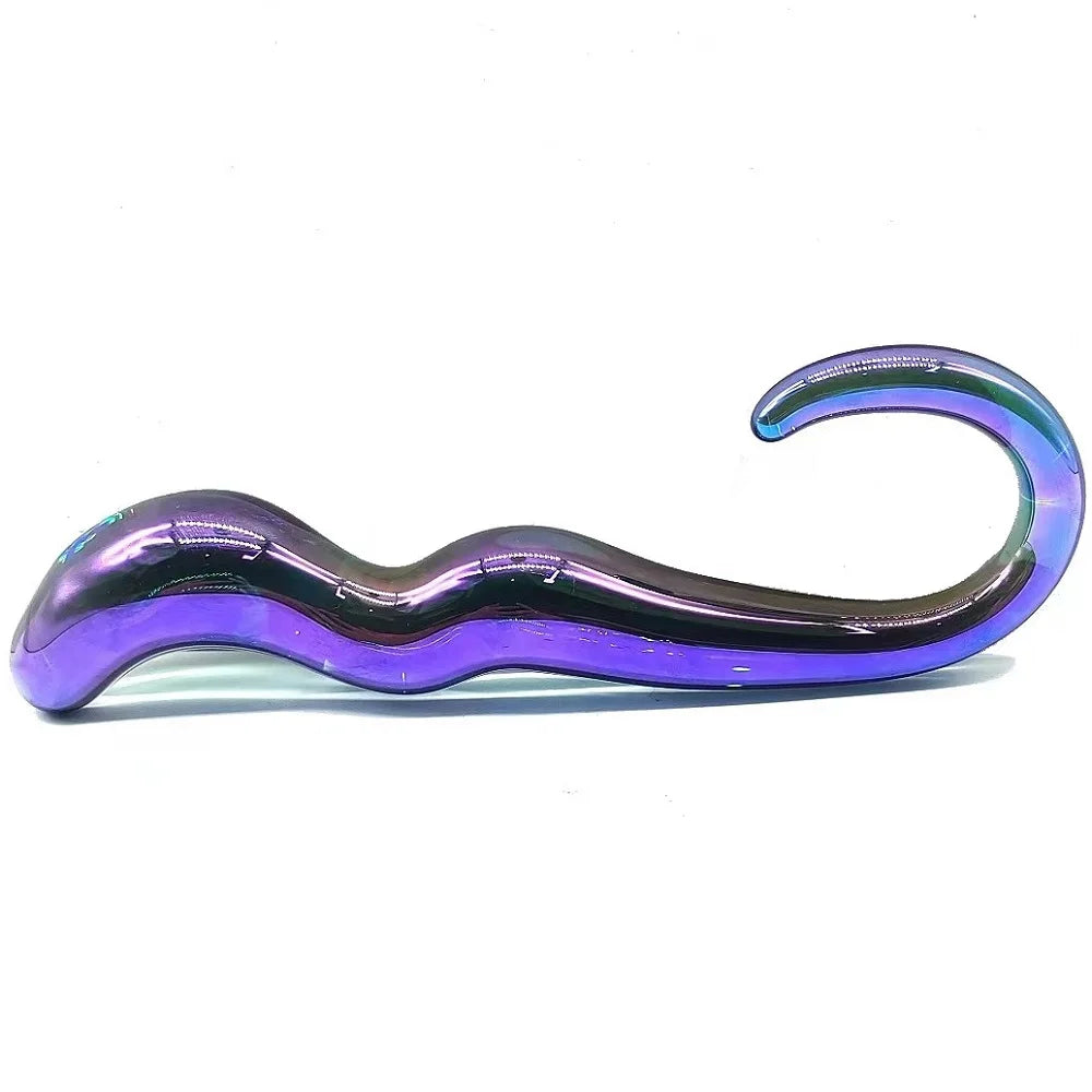 CrystalGlide Blue Glass Anal Plug – Unisex G-Spot & Anal Pleasure Massager