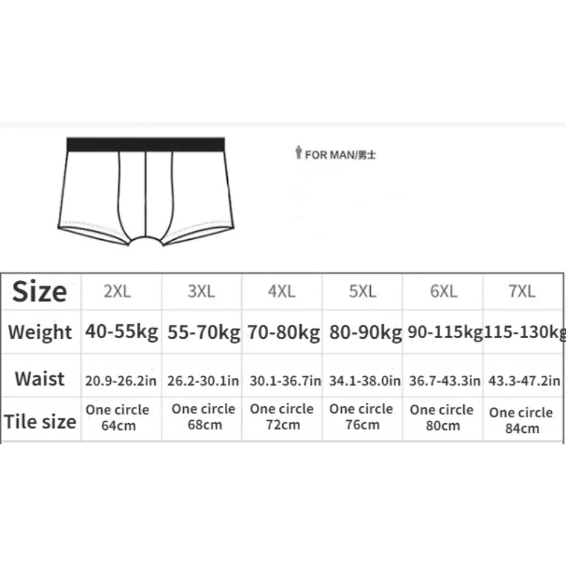 Men’s Bamboo Fiber Boxer Shorts – Breathable Modal Underwear, Striped Plus Size L–5XL