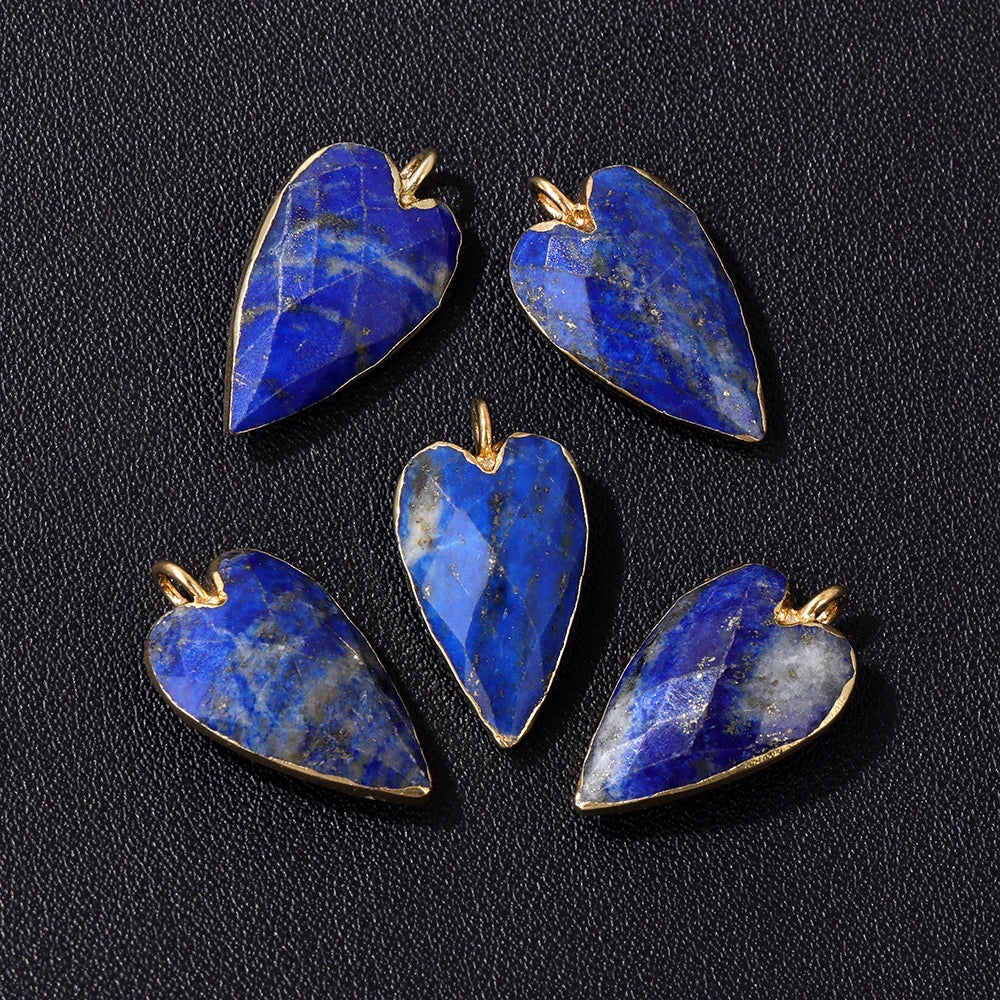 Heart Stone Crystal Pendant 13x20mm Different Colours Genuinely Beautiful Love Symbol Gift Present