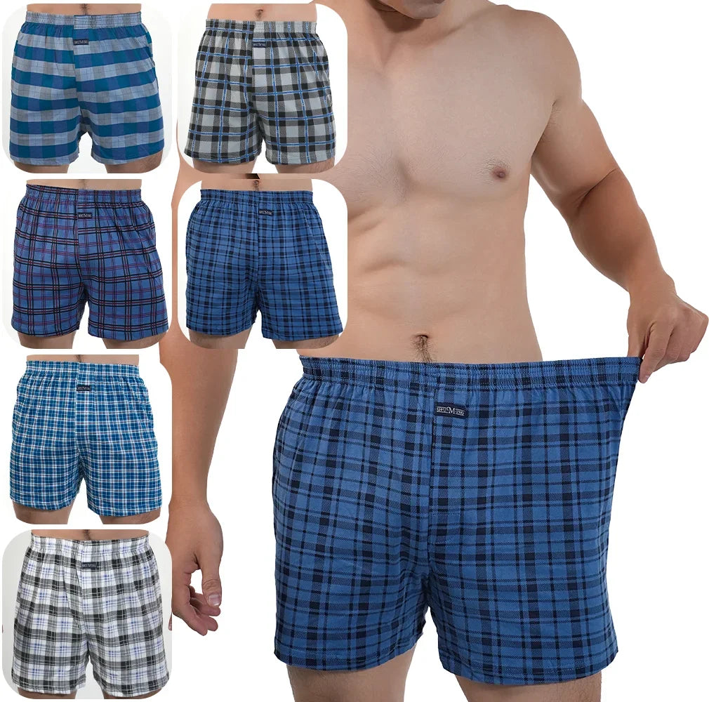 Men’s 100% Cotton Summer Pajama Shorts – Breathable, Casual Elastic Waist Home Shorts