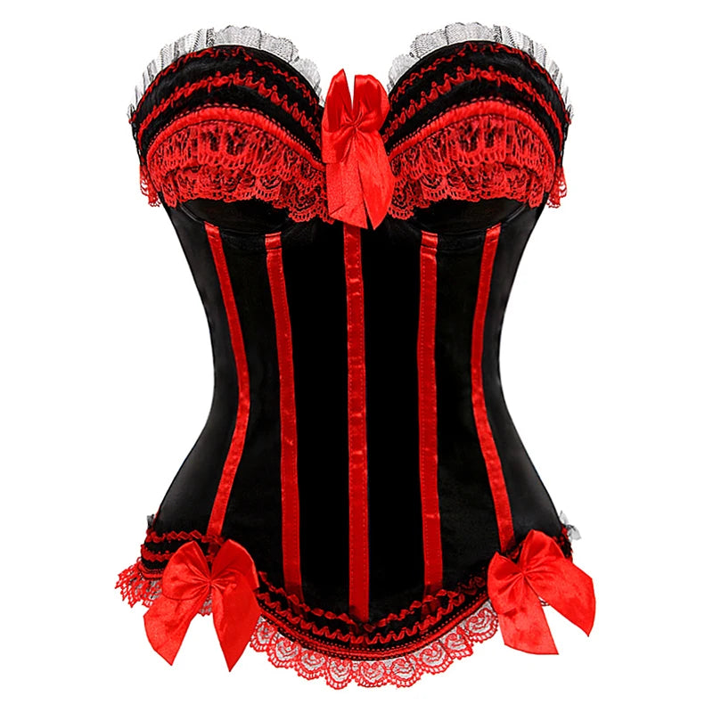 Sexy Black Mesh & Lace Mini Tutu Skirt with Bows + Corset – Flirty Multilayer Dancewear for Showgirls, Raves & Costumes