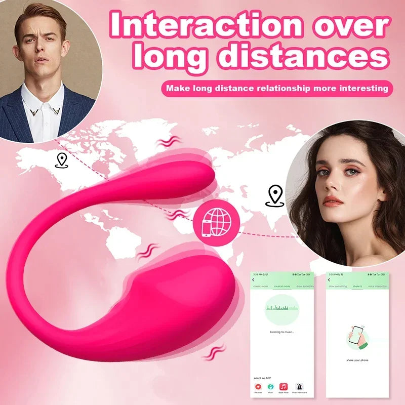 Wireless Bluetooth Vibrator for Women – G-Spot & Clitoral Stimulator with App Control – Discreet Couples Massager for Remote Pleasure