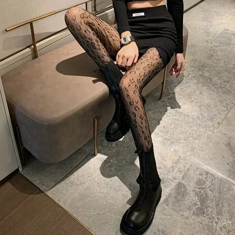 Gothic Allure – Sexy Lolita Fishnet Tights