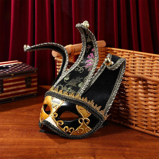 Venetian Style Masquerade Mask for Men and Women – Half Face Carnival & Halloween Fancy Dress Mask