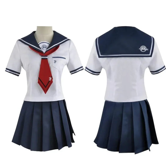 Danganronpa 3 Another Episode Cos Naegi Komaru Woman JK School Uniform Cosplay Costume Top+Skirt+Tie+Socks