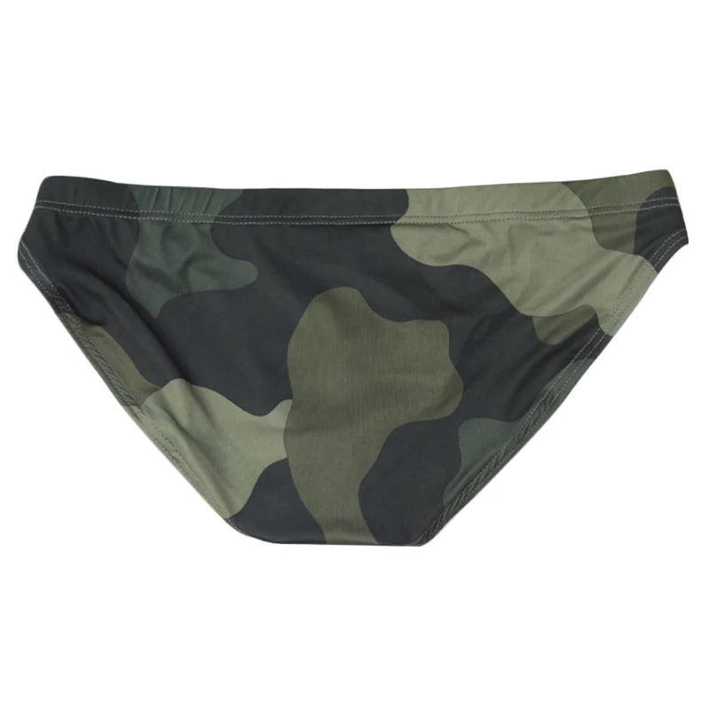 Men’s Camouflage Seamless Briefs – Ultra-Thin, Low-Waist, Breathable Sexy Pouch Underwear