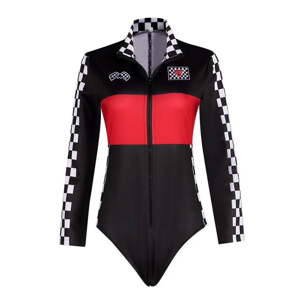 Sexy Race Queen Bodysuit – Long Sleeve Sexy Driver Costume Formula 1
