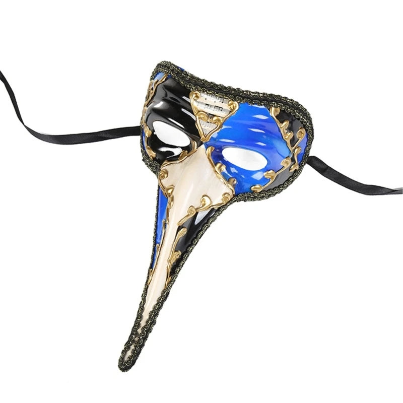 Long Nose Masquerade Eye mask – Half-Face Halloween, Roleplay Mask for Men & Women