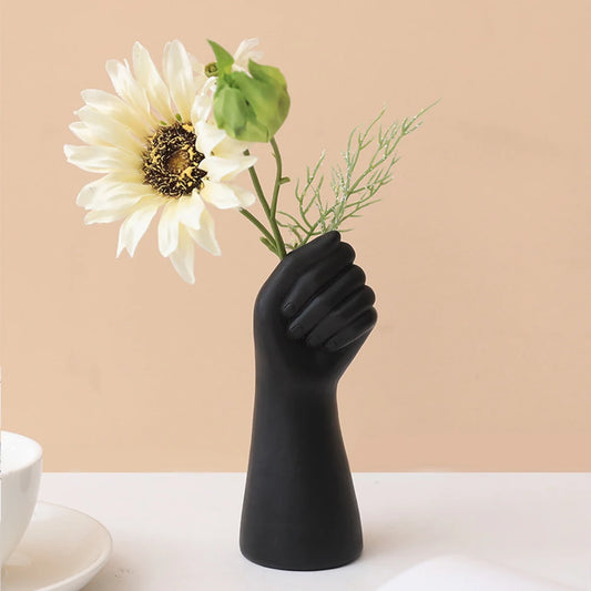 Elegant Nordic Modern Creative Hand Vase Flowers Arrangement Home Decor