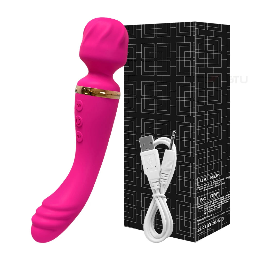 Velvet Pulse Magic Wand – Dual-Action G-Spot & Clitoral Vibrator