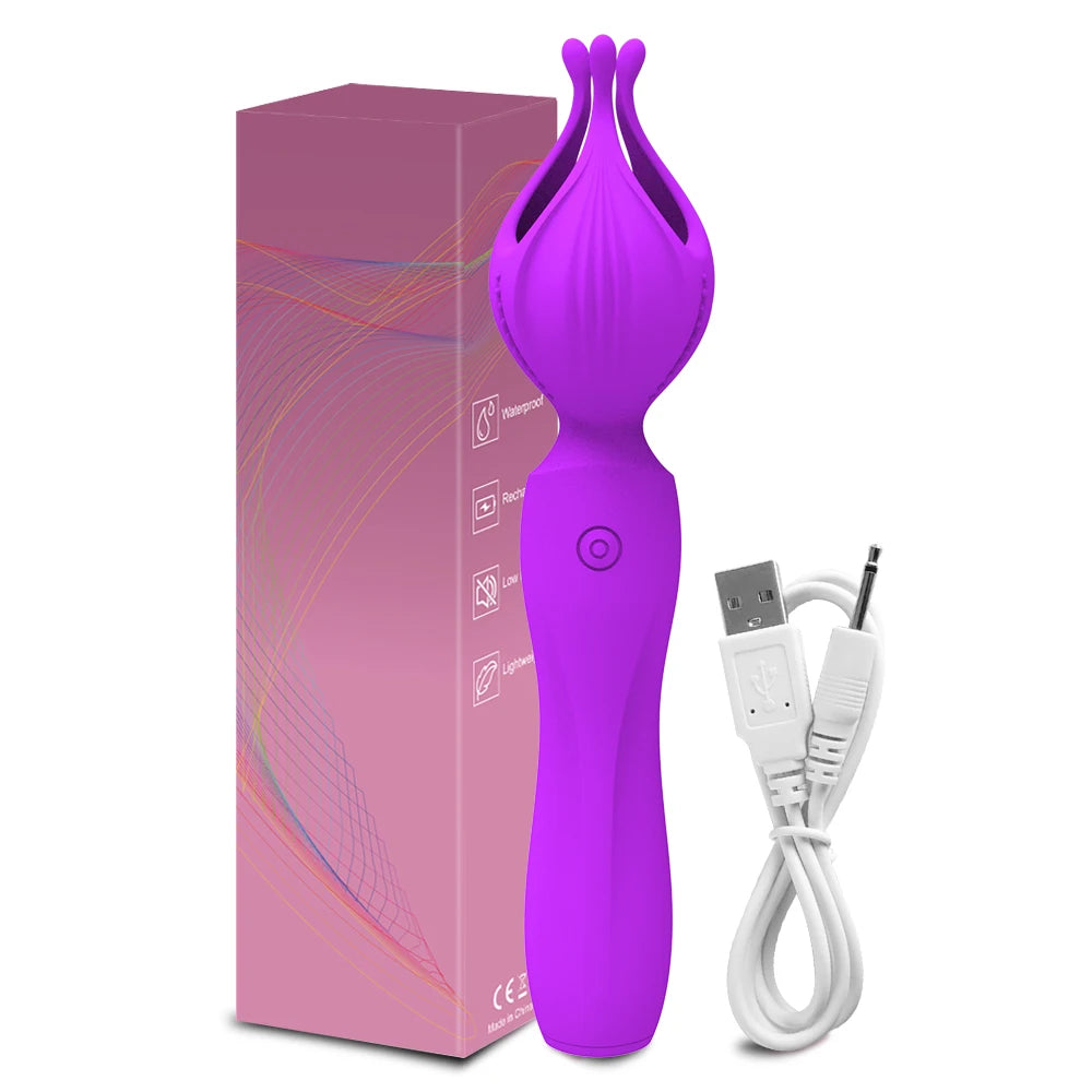 Velvet Pulse Magic Wand – Dual-Action G-Spot & Clitoral Vibrator