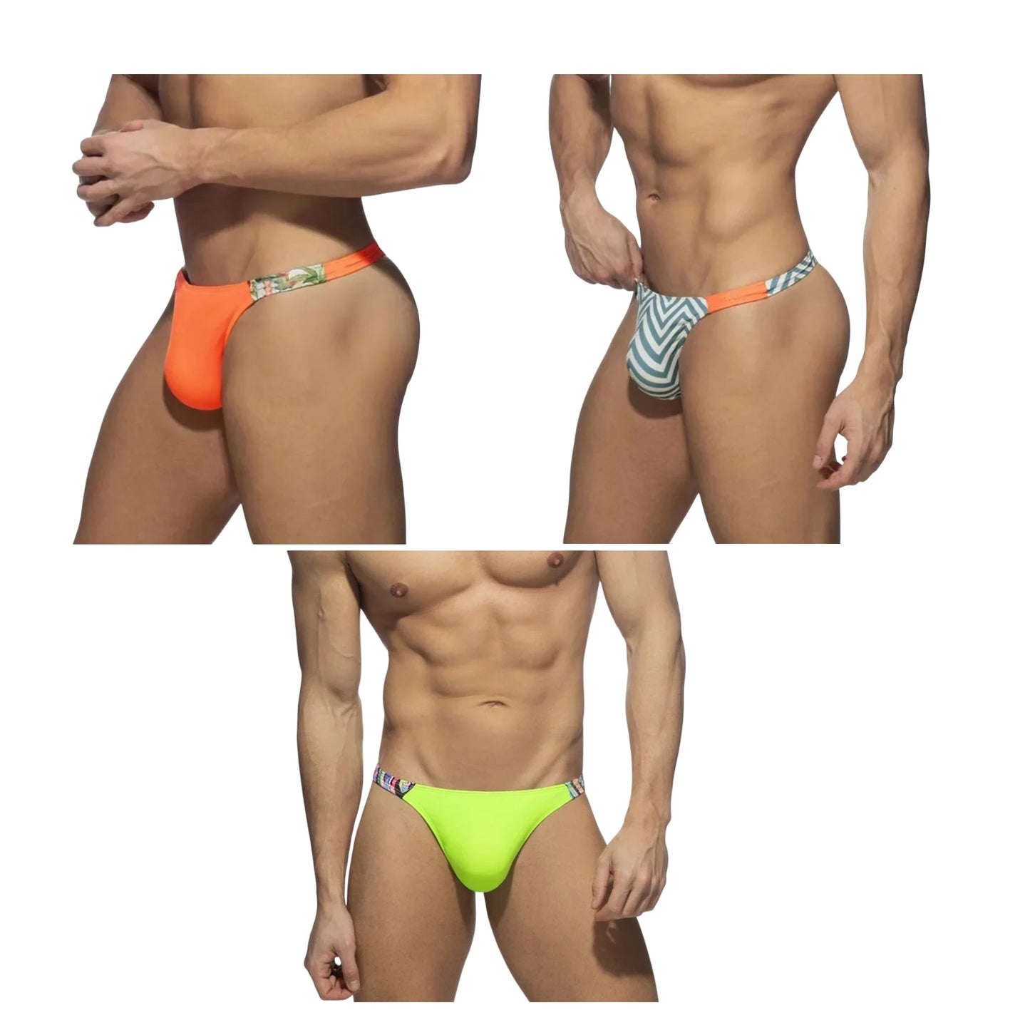 Men’s Low Waist Swim Trunks – Quick-Dry Bikini Style